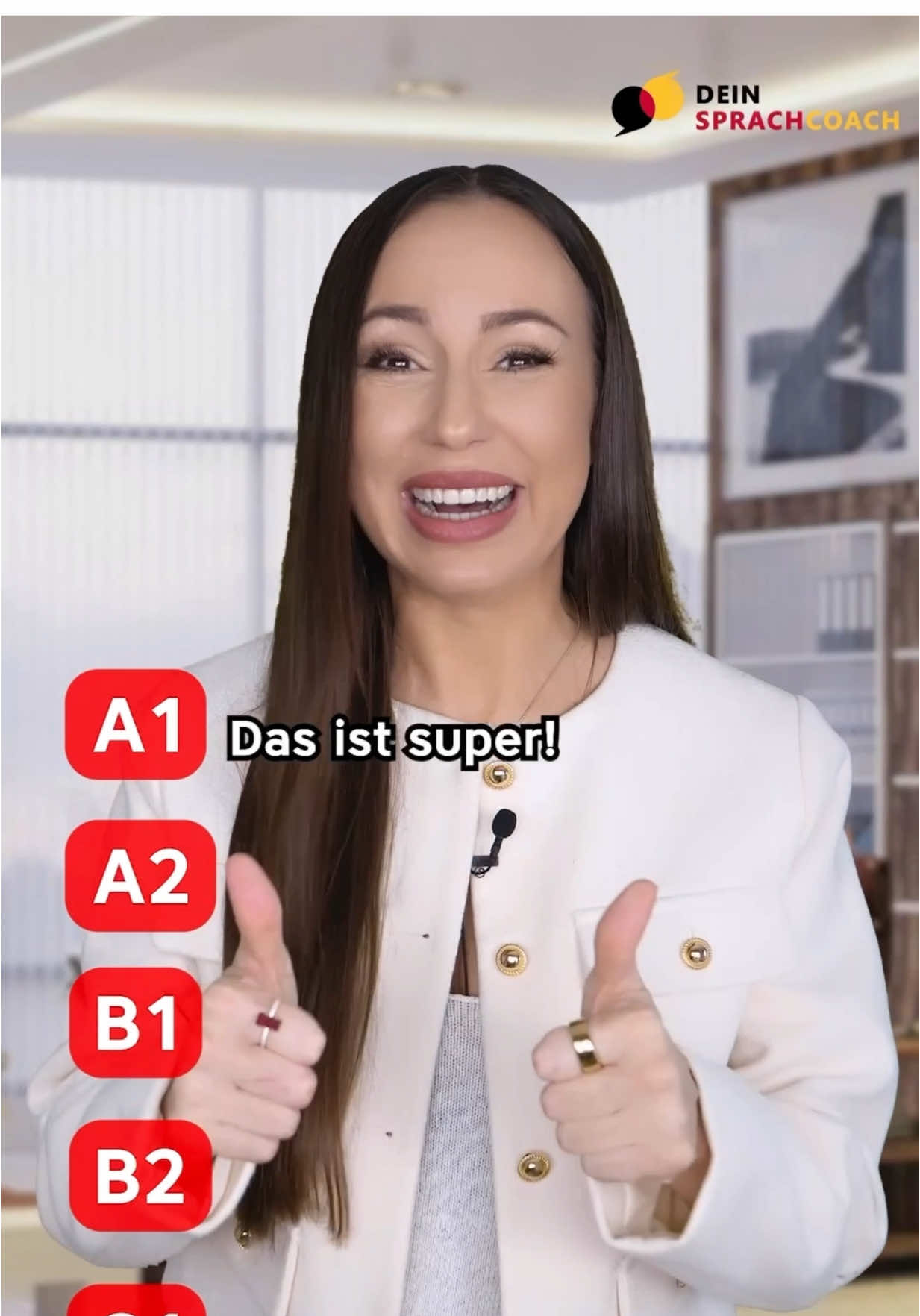 A1: Das ist super! A2: Das hast du gut gemacht! B1: Das hast du toll hinbekommen! B2: Das hast du meisterhaft bewältigt! C1: Das hast du ausgesprochen souverän gelöst! C2: Geht doch. Liebe Grüße  Dein Sprachcoach Maria🙋🏻‍♀️ #deutschlehrerin #deinsprachcoach #deutsch #learngerman 