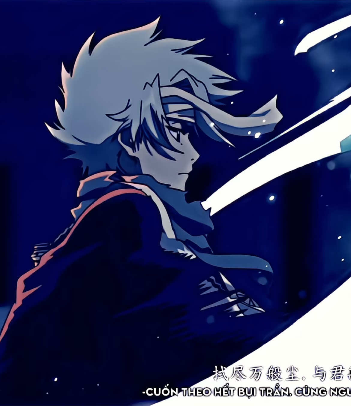 -我不说思念，但夜里全是你的影子。 - không nói nhớ, nhưng đêm xuống luôn là bóng dáng người. #toshiro #toshirohitsugaya #hitsugayatoushiro #bleach #bleachtybw #tybw #fyp 