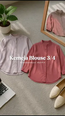 Kemeja Wanita Rayon Twill lengan 3/4 Blouse wanita lengan 3/4 Kain Lembut Nyaman #kemejawanita #kemejablouse #blousewanita 
