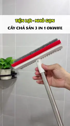 Cây chà sàn 3 in 1 nhỏ gọn, tiện lợi, có sẳn móc treo lên tường. Tiện quá mọi người ơi #thanhtienich #caychasan #caychasannhatamdanang #okwife #donnha 
