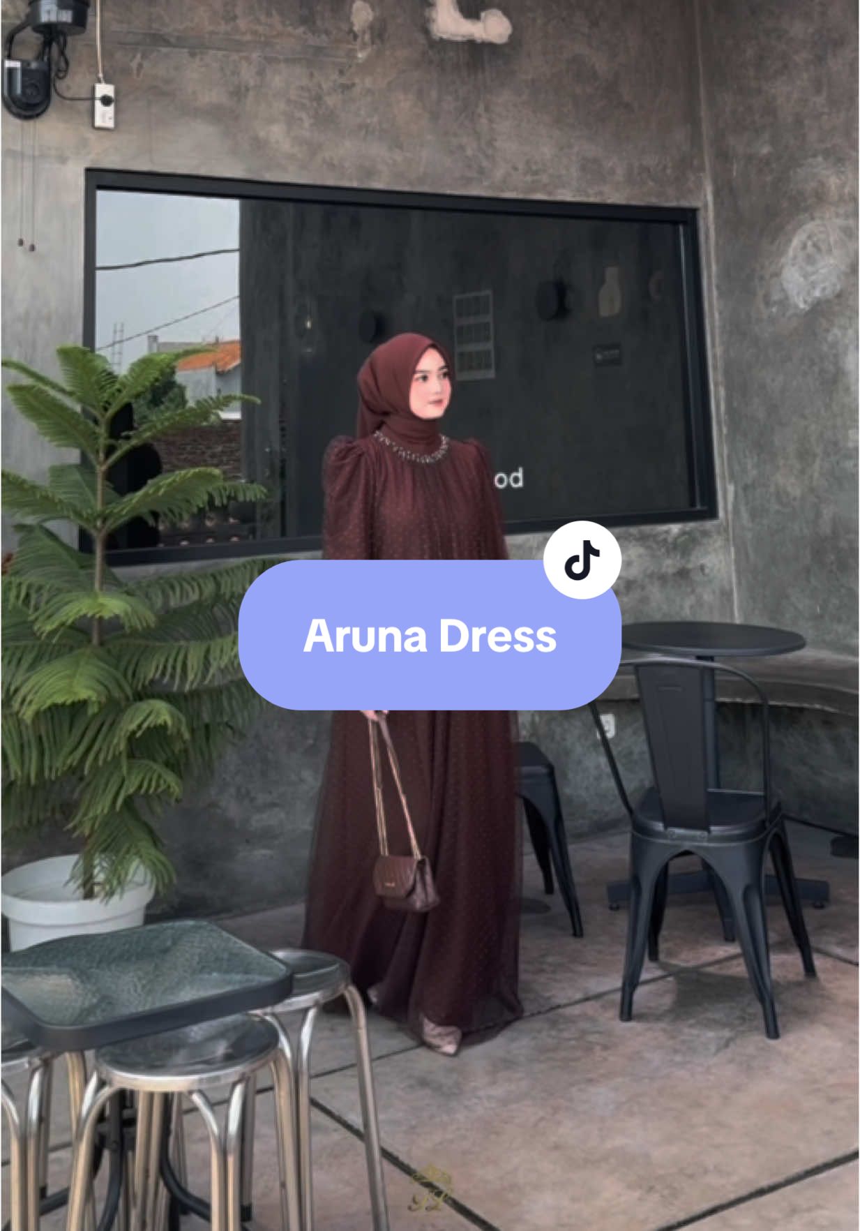 Aruna Dress Mahogany✨ #farazlabel #fypシ゚viral🖤tiktok #gamiskondangan 