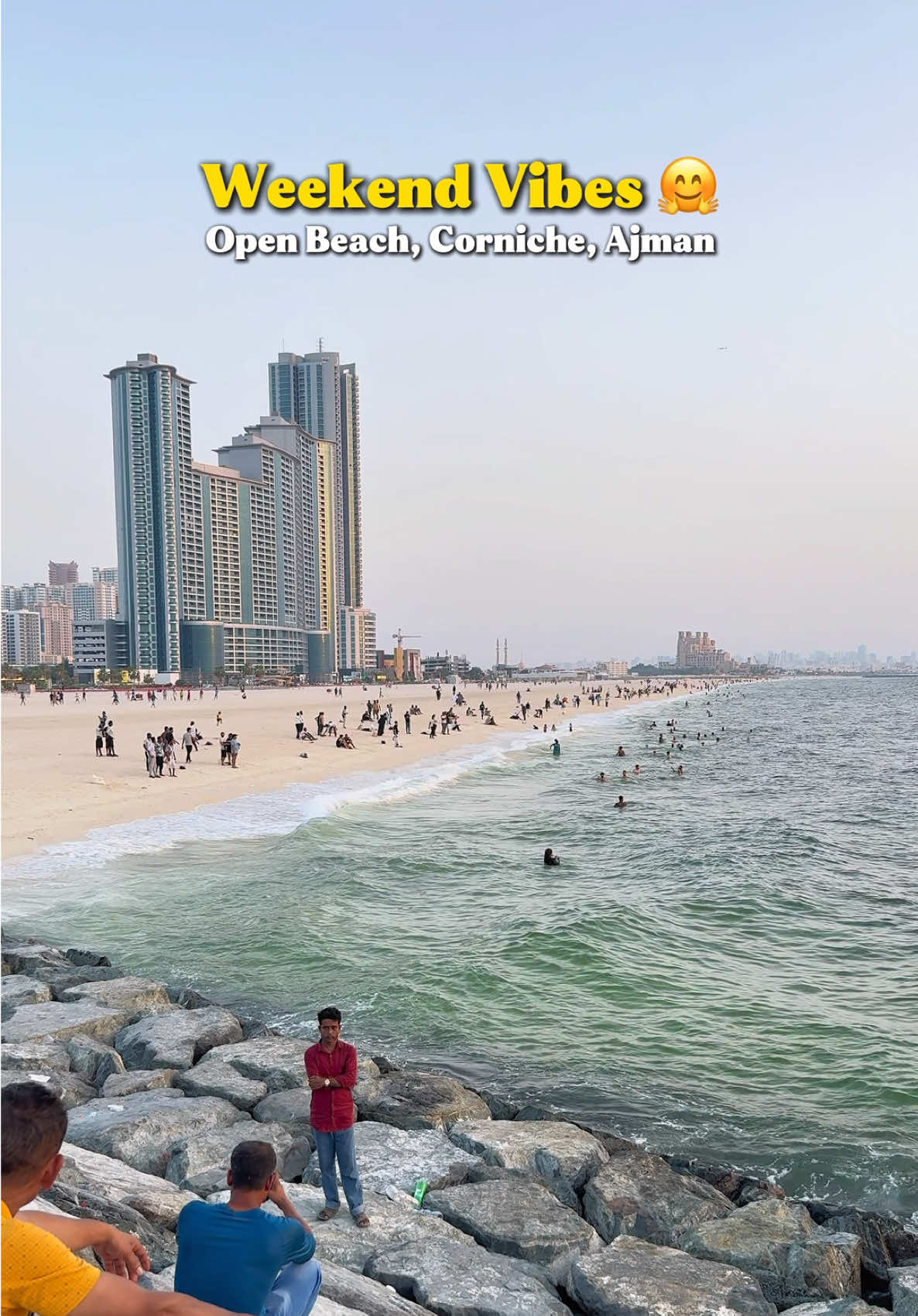 Weekend Vibes 🤗❤️ Location: Open Beach, Corniche, Ajman 🇦🇪 #ajmanopenbeach #openbeachcornicheajman #ajmanbeach #uae #beach 