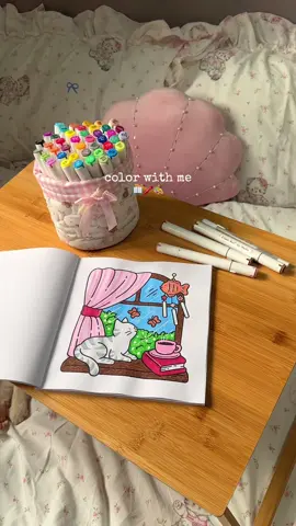 the cutest girly hobby 🎀✨ #fyp #coloringbook #coloringpages #coloringtherapy #adultcoloringbook 