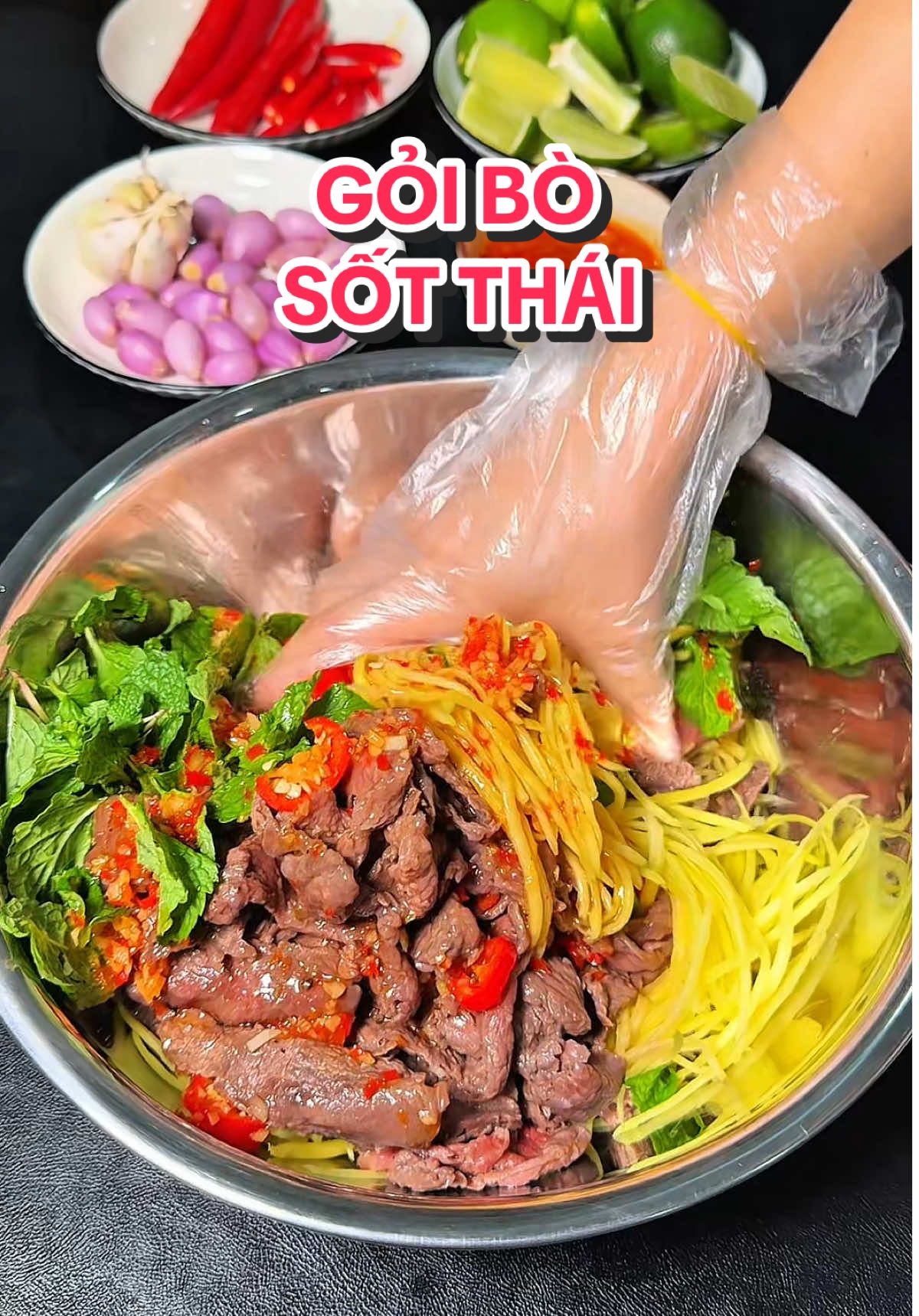 Cách làm gỏi bò sốt thái #kenhcuamy 