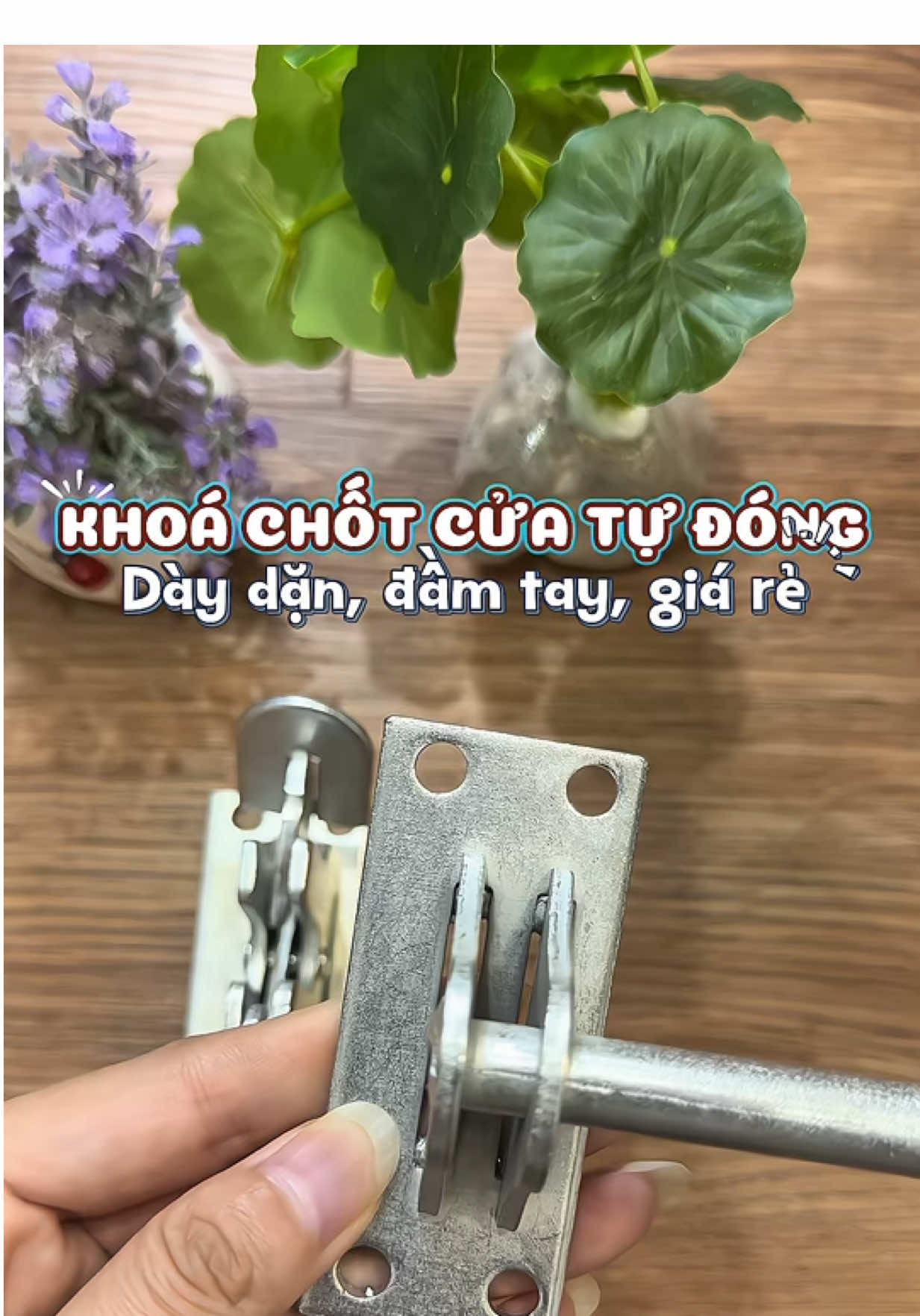 Khoá chốt cửa thông minh tự đóng #xuhuong #chotcuathongminh 