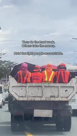 DPWH workers endure unsafe conditions while those at the top profit from corruption. Hay. #endcorruption 