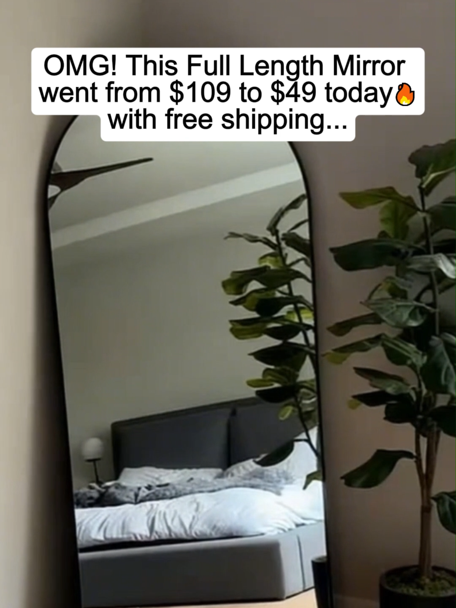 Looking for a simple way to elevate your home?#mirror #fulllengthmirror #archedmirror #homedecor #summerdeals #tiktokmakemebuyit