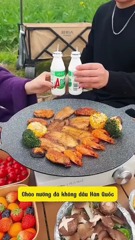 Chảo nướng đá không dầu Hàn quốc #chaonuongda 