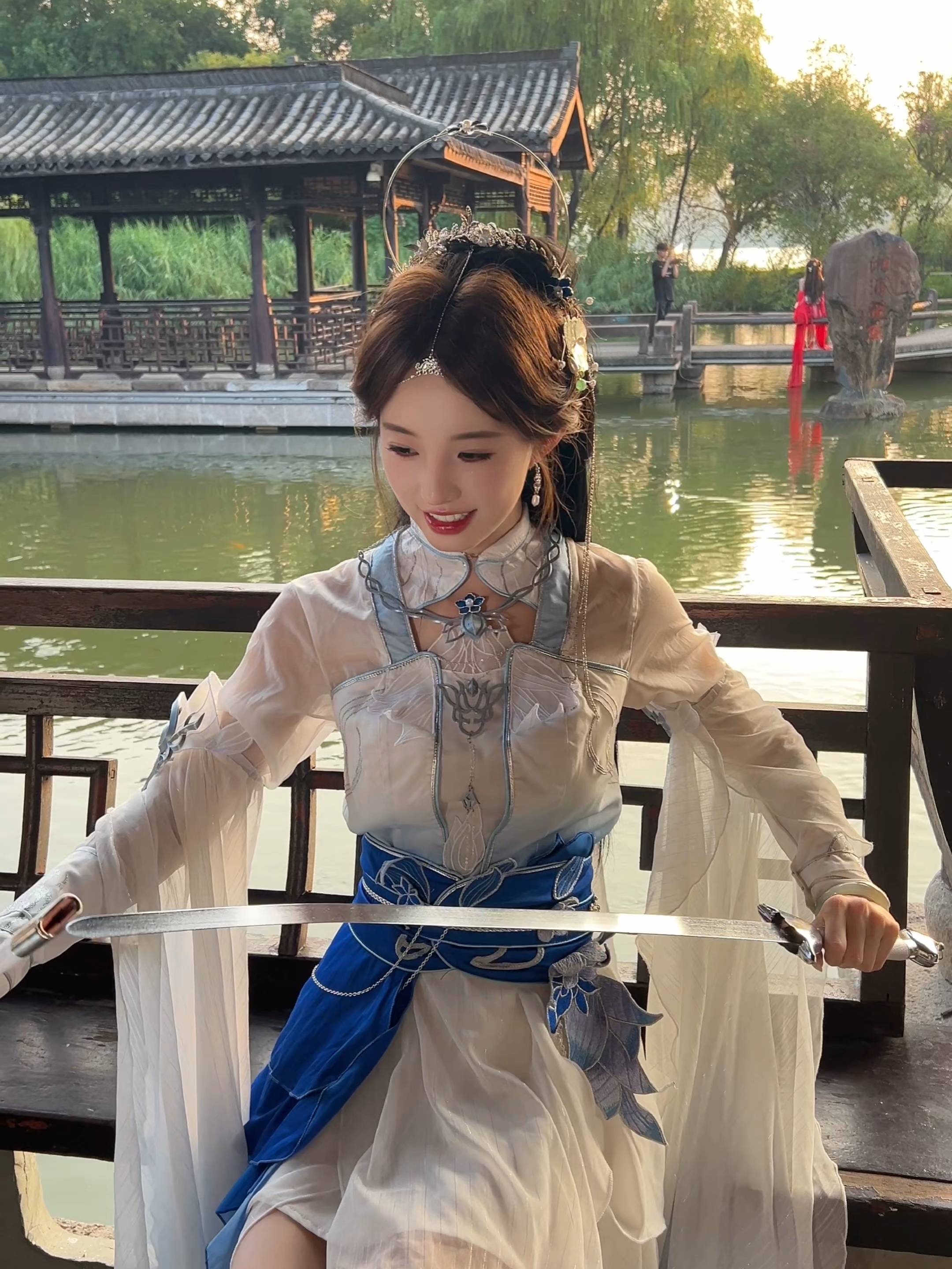 这是我认识的萧山绿茶吗#萧山绿茶 #汉服摄影 #李慕婉 #湘湖 #李丽欣 #limuwan