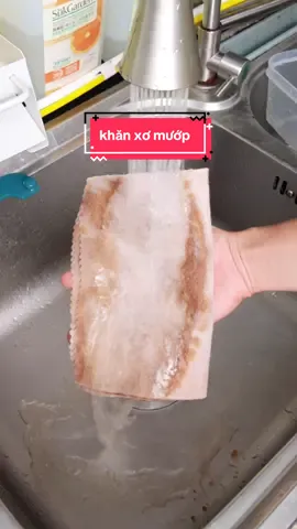 Khăn này lau nước lau dầu đều sạch, thấm hút tốt, dễ giặt không bám lại màu trên khăn | Khăn xơ dừa Huma | Nhân check #review #nhancheck 