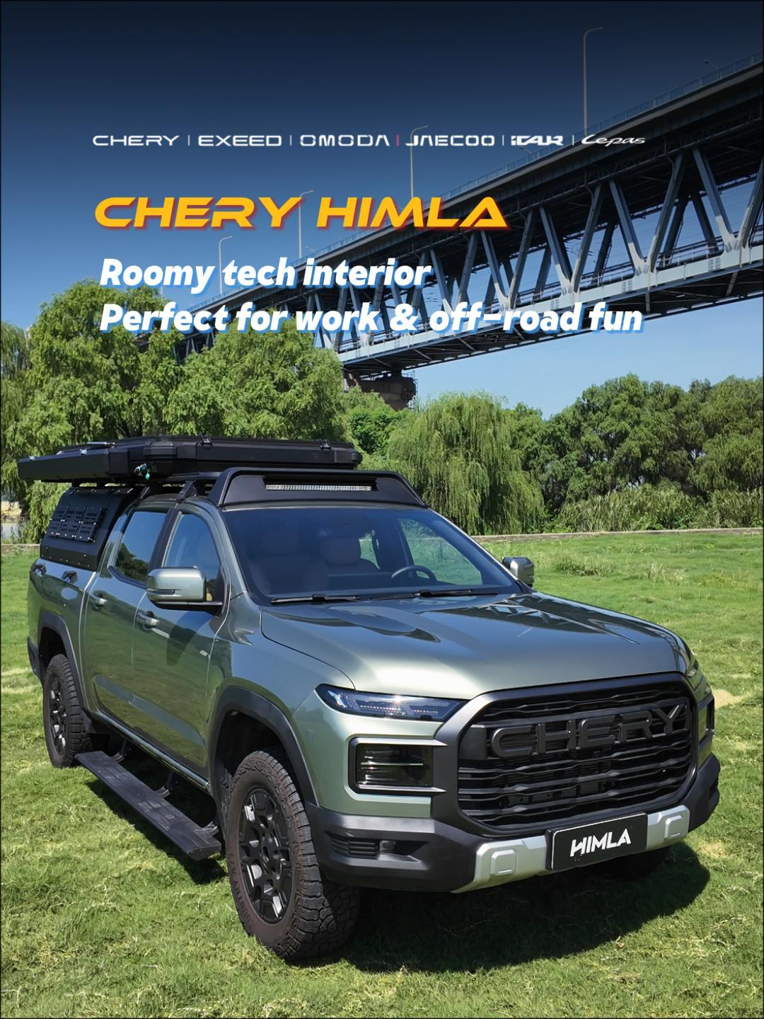 Check out Chery's FIRST pickup truck, the HIMLA! See its rugged exterior and luxurious tech-filled interior in this video.  Would you drive it?   #CHERY#CheryHIMLA#PickupTruck#CarTok