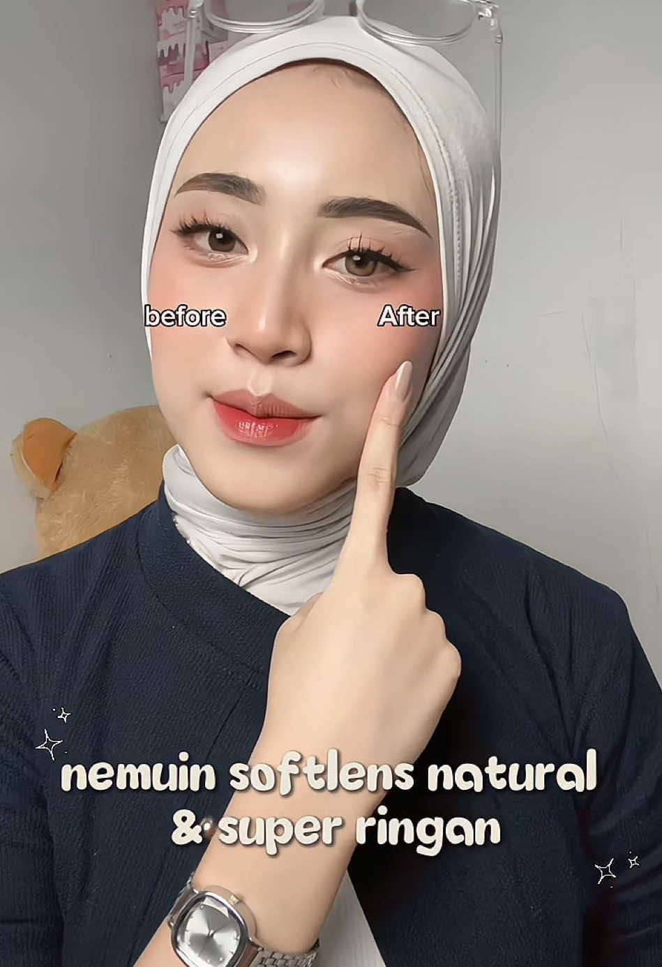 yg lagi nyari softlens buat daily nih cocok bgtt beb warnanya cantik natural✨🫶🏻