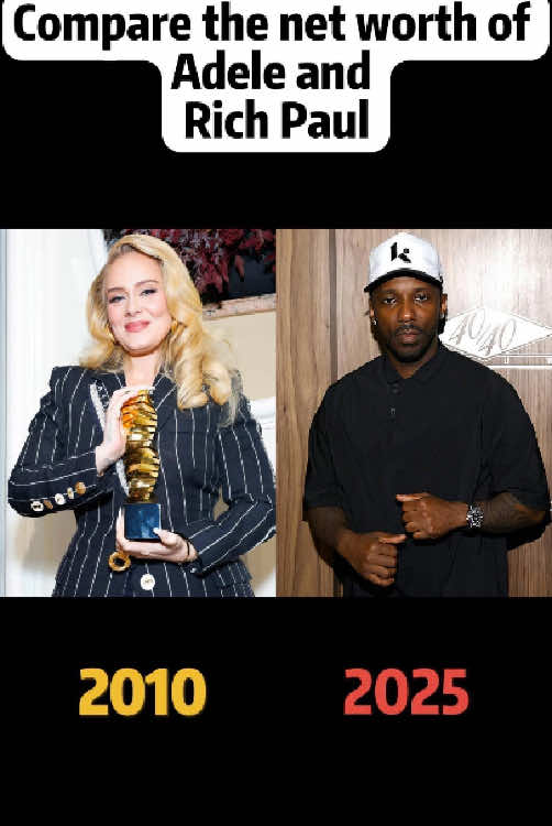 Compare the net worth of Adele and Rich Paul#fyp #foryou #us #usa #celebrity #adele #richpaul 
