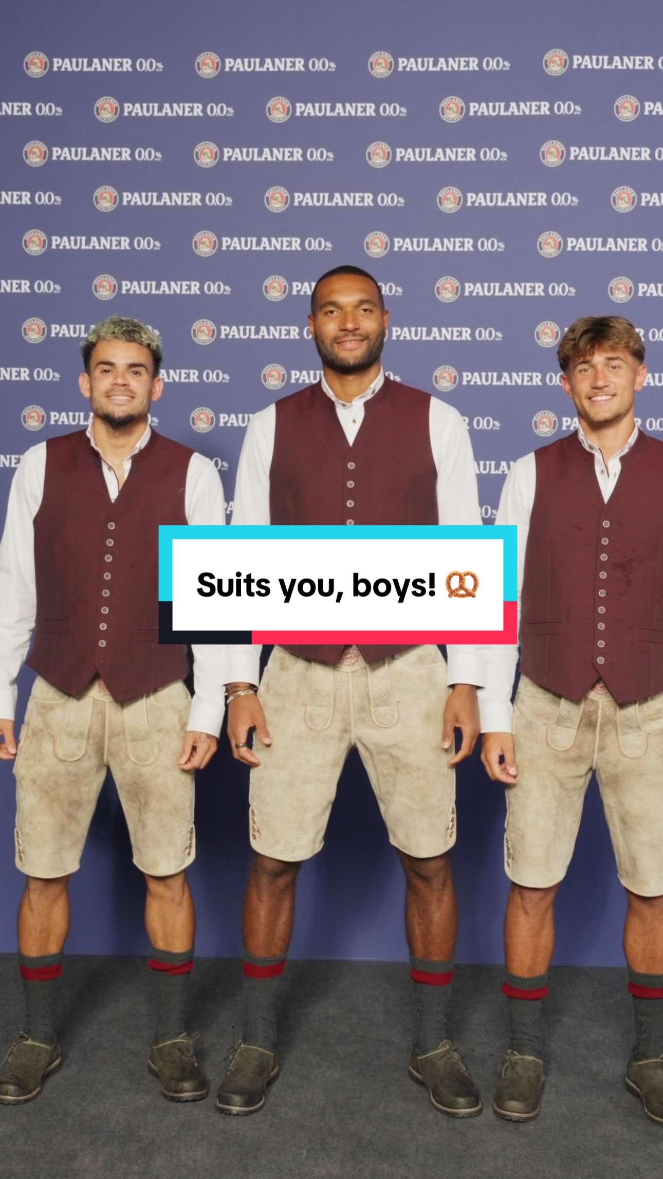 What a look! 😍 Lucho, Jona and Tom are all set for Oktoberfest with #Paulaner. 🍺🥨 