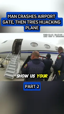 Man Crashes Airport Gate, Then Tries Hijacking Plane #usa #bodycam #cops #fyp