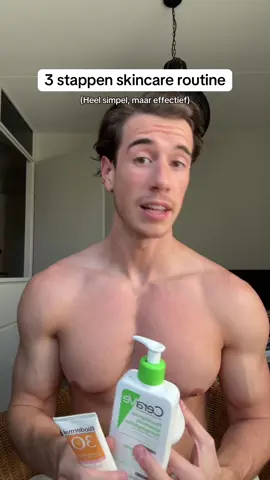 Simpele 3 stappen skincare routine, voor mannen die geen zin hebben in lange skincare!! 🤝🏼🧴 #menskincare #skincare #voorjou 