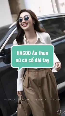 HAGOO Áo thun nữ có cổ dài tay nữ #thoitrangnu #aothun #aothuncoco #Hagoo #thoitrangcongso 