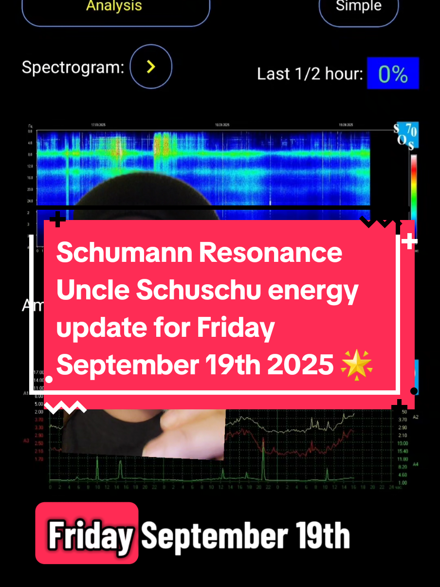 Weirdness again in the Schumann Resonance today Friday September 19th 2025. Uncle Schuschu is playing the calm weird game today but tell me, how are you feeling? How were your dreams last night? 🤔 #schumannresonance #uncleSchuSchu #energyupdate #raenastar #fridayvibes 