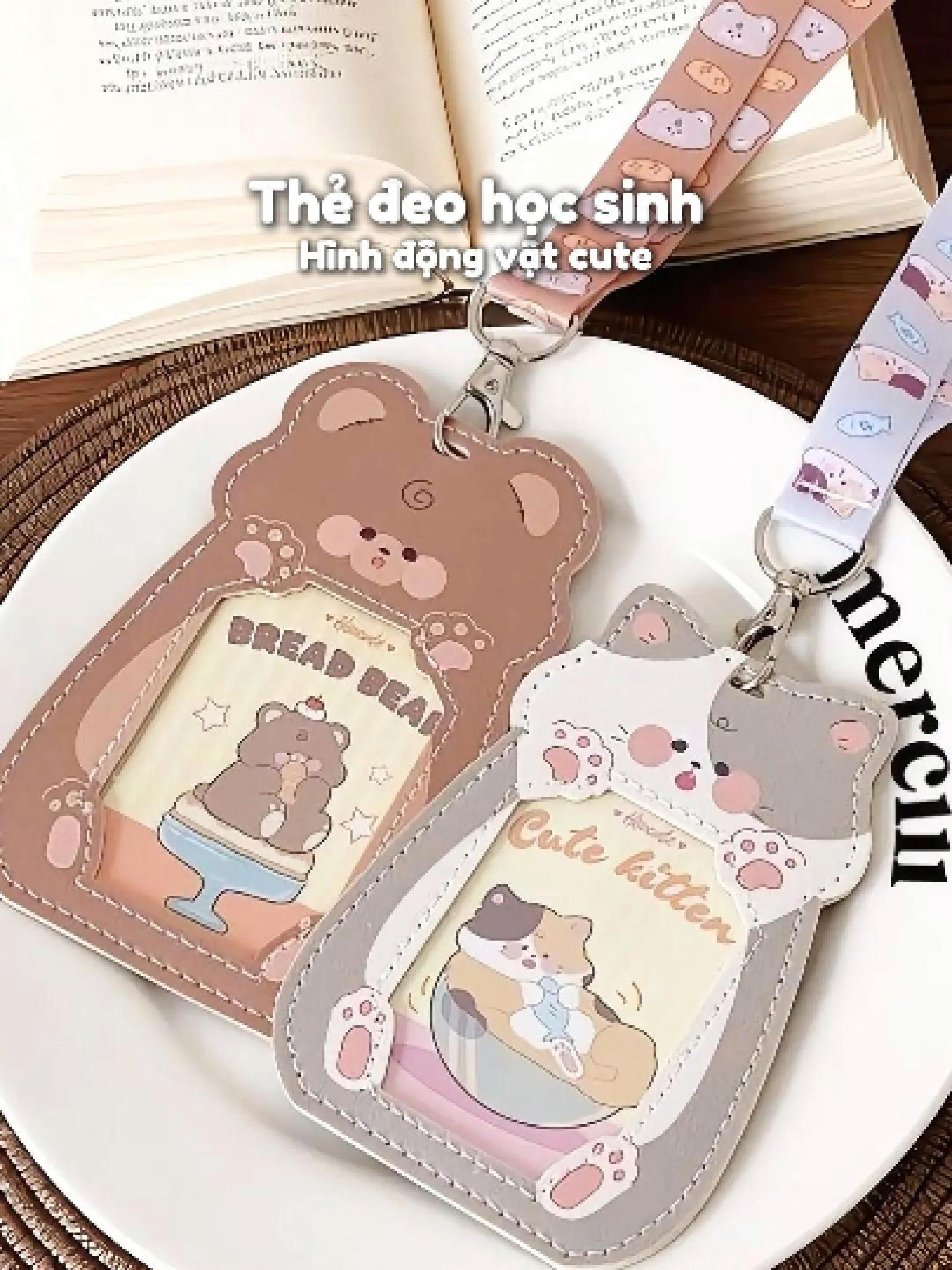 Phần 1434 | Thẻ Đeo Học Sinh Sinh Viên, Dây Đeo Thẻ Nhân Viên Chất Liệu Da PU Họa Tiết Con Vật Đáng Yêu #thedeohocsinh #thedeosinhvien #thedeovanphong #daydeohocsinh #daydeosinhvien