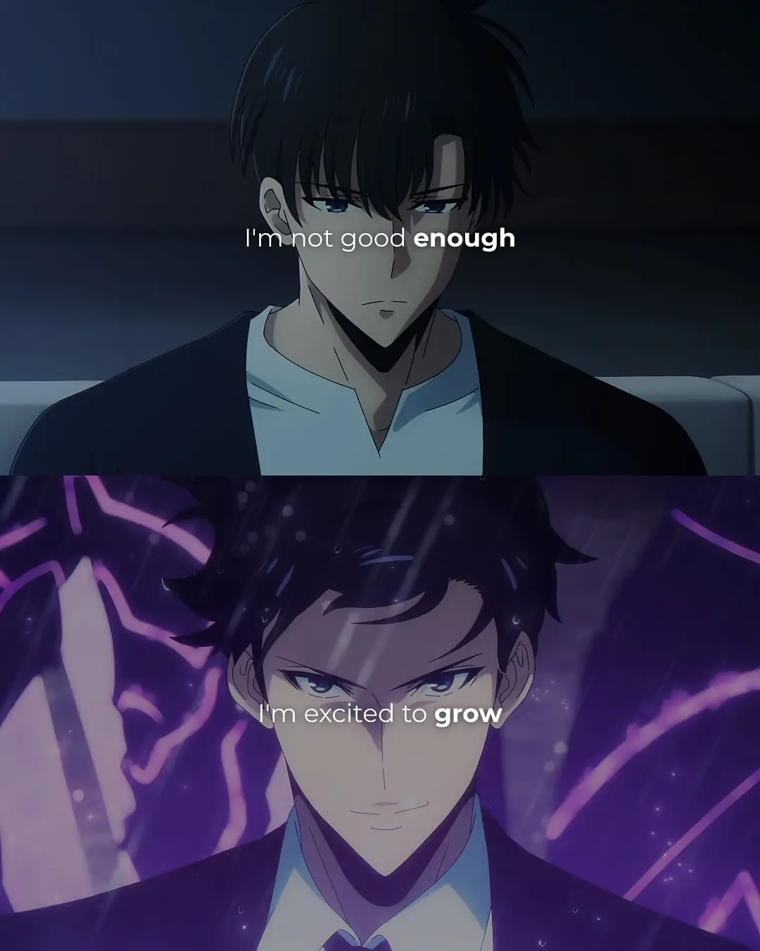 Sung Jin-Woo started as the weakest hunter, mocked and underestimated by everyone.   But he chose discipline, sacrifice, and relentless growth over giving up.   Solo Leveling teaches us that no matter where you begin, you can rewrite your story if you refuse to quit.   Keep grinding. Keep leveling up. Your breakthrough is coming. ⚔️🔥   #sololeveling #sungjinwoo #animemotivation #animemindset #animeedits 