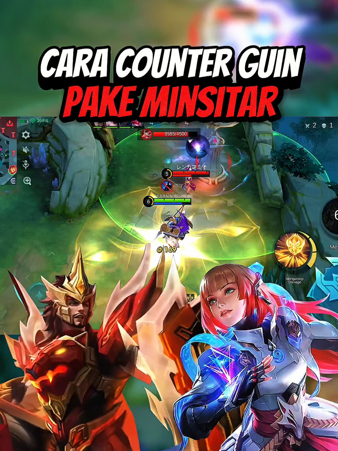cara counter guin pake minsitthar #MLBB #MobileLegendsBangBang #fyp #viral 