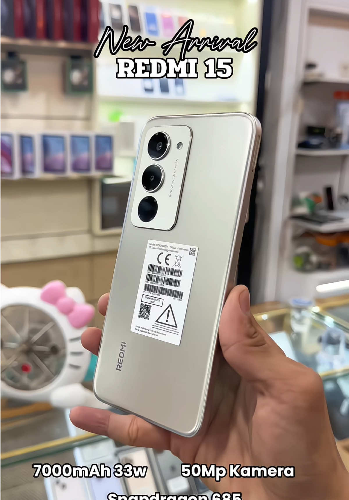 Terbaruu Redmi 15 Segacor itu Baterai  Badak 7000mAh😍 . #fyp #foryoupage #redmi15 