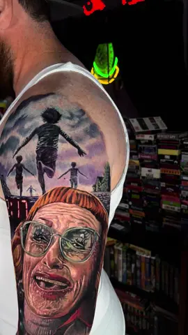 Aunt Gladys! Had so much fun with this Weapons tattoo! Shit comments will be deleted if you like the work give me a follow! #stevepelkeytattoo #splatterhousetattooparlor #zachcregger  #weaponsmovie #auntgladys 