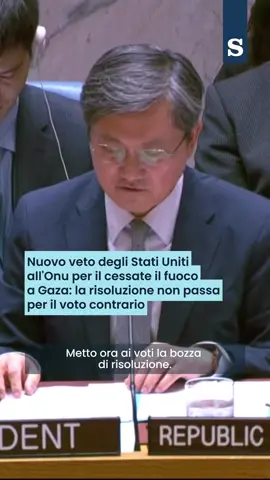 Gli Stati Uniti hanno deciso di porre il veto al Consiglio di sicurezza delle Nazioni Unite su una bozza di risoluzione che chiedeva a Israele il cessate il fuoco a Gaza. #onu #usa #gaza