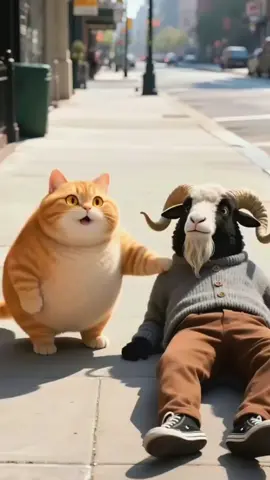 #FunnyOrangeCat#ai#FatCat#cartoon#positivevibes 