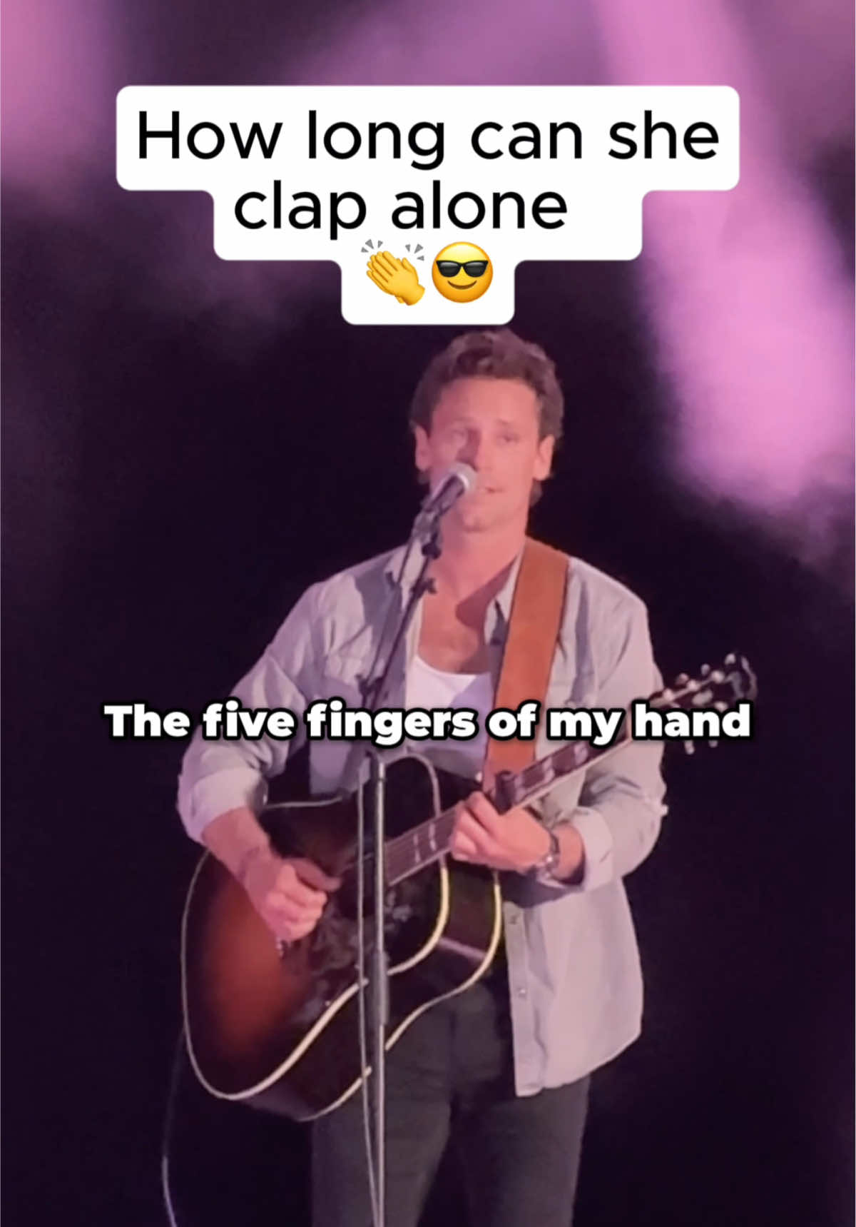 When the concert crowd doesn’t show up… but you clap anyway 👏🤣 #HowLongCanSheClapAlone