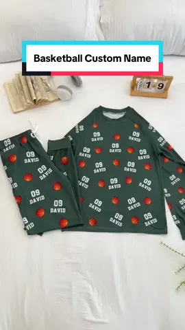Drafting dreams in your custom basketball pajamas 🏀💤 #macorner #personalizedpajamas #basketball #ballerlifestyle #giftforathlete