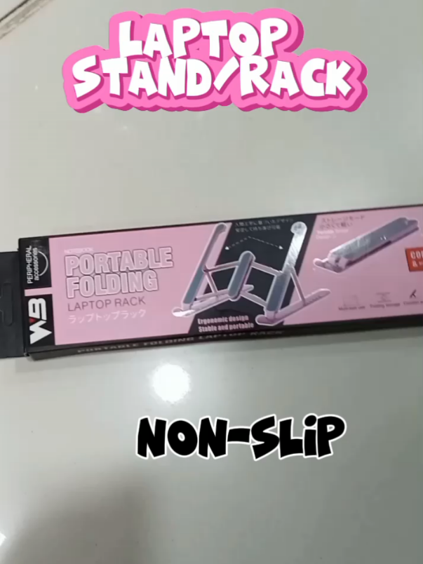 Laptop Stand/Rack non-slip adjustable foldable portable affordable #tiktokmademebuyit #valueformoney #budolfinds #bestseller #musthave 