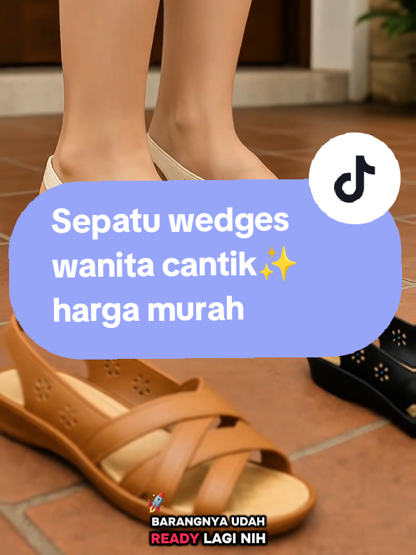 Membalas @zv598 sepatu wedges wanita✨ : nyaman,ringan,lentur dan gak bikin kaki sakit. cocok dipake buat kondangan, arisan, kepasar, dan dipakai harian.. harganya ramah di kantong loh.. buruan di beli sekarang!!#sandalwanita #sepatuwanita #sepatumurah #fyp #fyppppppppppppppppppppppp 
