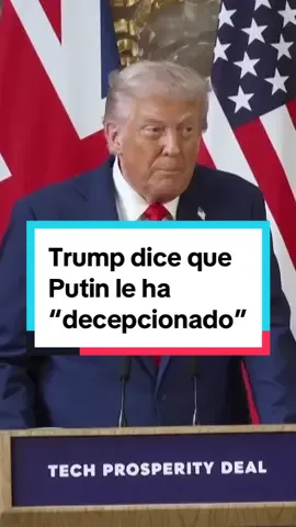 Ha sido en el Reino Unido, uno de los países que más firmeza demostró desde el principio contra la agresión rusa en Ucrania, donde Donald Trump ha admitido de nuevo que Putin le ha “decepcionado”. Siempre pensó que la solución de ese conflicto sería sencilla, ha dicho en una rueda de prensa conjunta con el primer ministro, Keir Starmer, pero “las guerras son algo diferente, y ocurren cosas que acaban siendo lo contrario de lo que tú pensabas”, ha reconocido. #trump #putin #rusia #politicaltiktok #noticiastiktok 