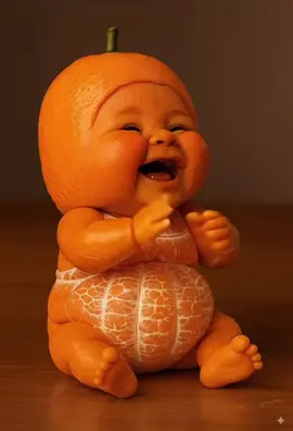 Baby Tangerine 🍊 #ASMR #satisfyingvideo #Baby #ai #Cutie 