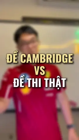 Chênh lệch độ khó giữa đề Cambridge và đề thi thật #khongphaibacsi #ielts #ieltspreparation #nhaielts #hocdungngaytudau 
