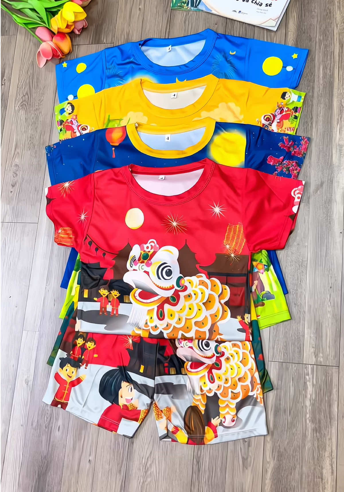 Combo 4 bộ thun lạnh trung thu cho bé #quanaotreem #bothunlanhchobe #dobochobe #trungthu2025 #xuhuong 
