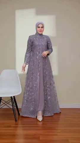 Kinan Dress III Tille Bordir / Gamis Size M - 5L 98cm - 130cm Gamis Jumbo / Gamis Terbaru / Seragaman Pesta / Gamis Semi Outer / Dress Pesta /Gamis Kondangan / Gamis Modern / Gamis Mewah Pesta Muslim Transparent brukat #kinan #transparent #brukat #modern #terbaru 