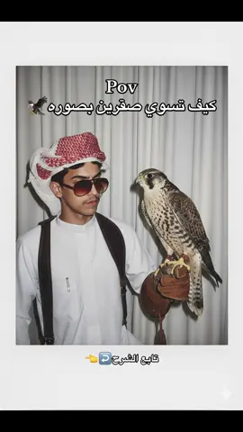 كيف تسوي صورتك مع صقر🦅❣️#fyp #foryou #explore #الشعب_الصيني_ماله_حل😂😂 