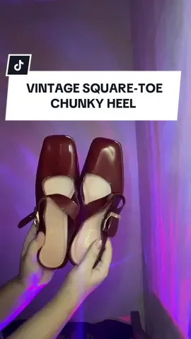 Sissy Shoes Vintage Square-Toe Chungky Heel #sissyshoes #tiktokaffiliate #LIVEIncentiveProgram #LIVECareer #PaidPartnership 