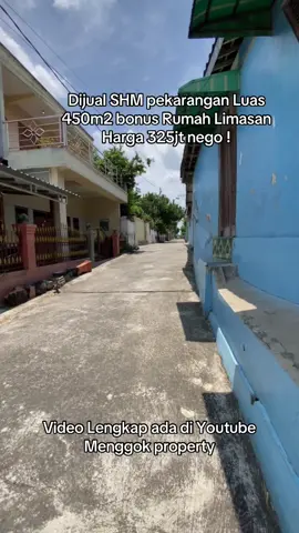 Assalammualaikum rekan2 Bapak ibu sebangsa & setanah air dimanapun anda berada. kali ini saya mau menawarkan sebidang tanah pekarangan Bonus bangunan Rumah Limasan jawa,akses jln mobil masuk.dekat dengan jln kabupaten ,Masjid ,Lingkungan padat penduduk Aman Nyaman Harga Sangat murah !! Sangat cocok untuk inves jangka panjang / tabungan dimasa tua Alamat : Ds.Jelobo kec.Wonosari kab.Klaten Luas Tanah              :       ±450 m² Lebar Tanah             :       ±12m Panjang Tanah        :        ±37m Harga                        :         325 juta       barangkali ada yg berminat/pengen cek lokasi bisa langsung : hub. Saya 0878 9381 2801 #rumahlimasan #klaten #propertyklaten #rumahklaten #menggokproperty 