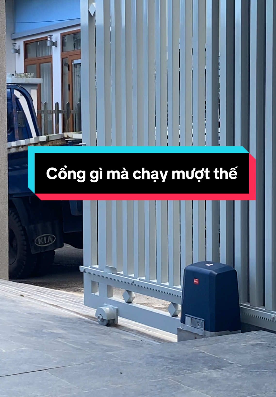 Cổng trượt tự động lắp tại Cẩm Phả, Quảng Ninh xịn sò quá đi #congtudong 