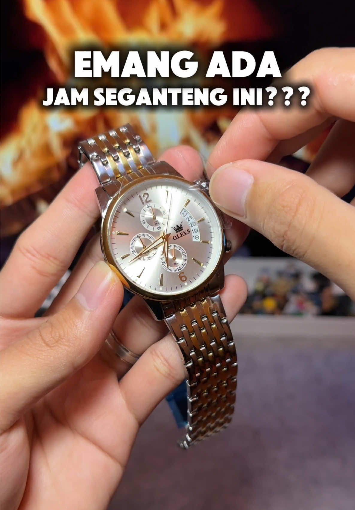 Olevs jam tangan pria elegan keren nih #olevs #jam #jamtangan #jamtanganpria #olevswatch 