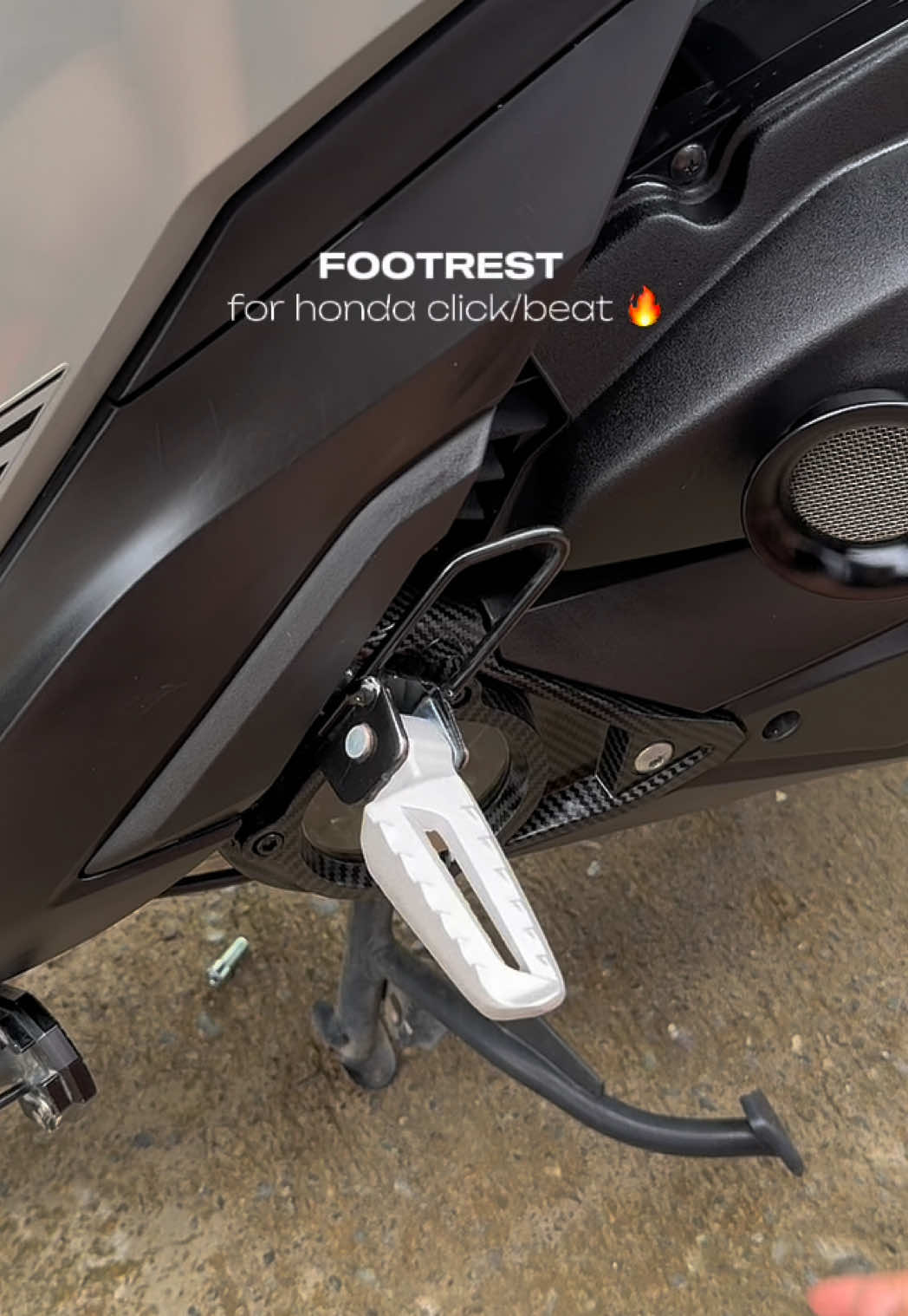 footrest for honda click/beat 🔥 #motoraccessories #footrest #motorcycle #hondaclick 