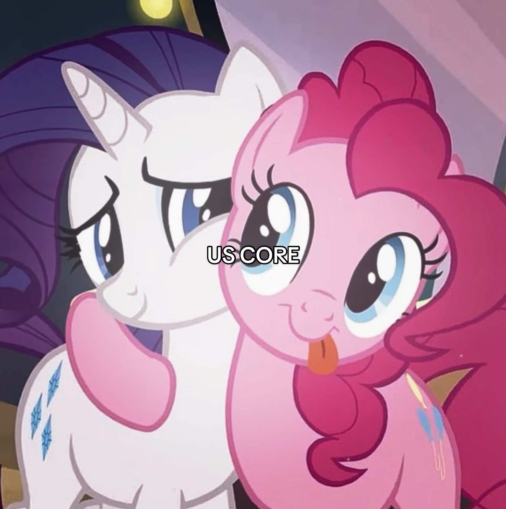 #RARITY + #PINKIEPIE — this is literally me and my hg 🥹✌️ (i finally found out how to make stretched vids 🙏) | tags; #mylittlepony #mlp #uscore 