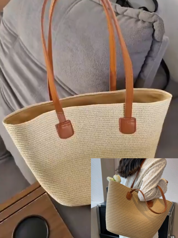🏖️ Bolsa de palha ideal para usar na praia ou até mesmo no dia-a dia  #bolsa #praias #palha 