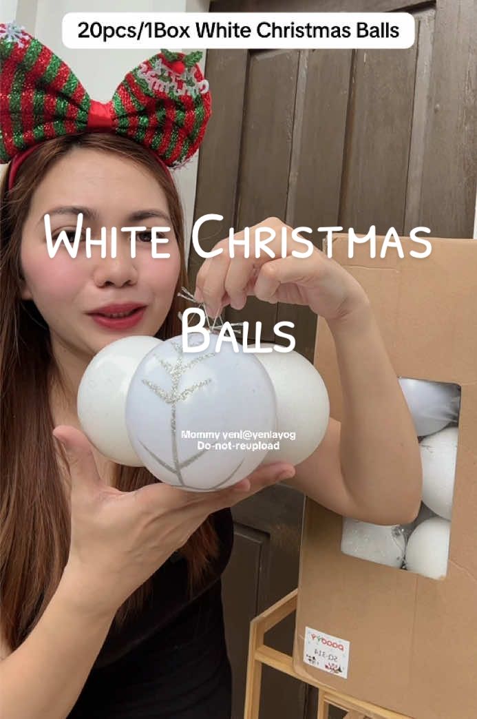20pcs/1Box White Christmas Balls! #whiteball #christmasballs #christmasornaments 