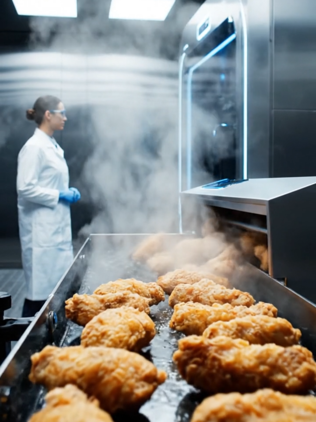 Ultra-realistic industrial 😱😱😱 #meat #fry #trending #viral #cow 