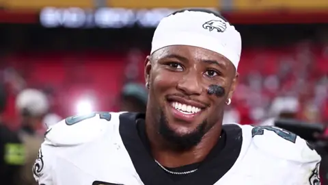 Super Bowl champion @saquon Barkley gets personal about his family, football and giving back to his city of Philadelphia: “God’s given me a tremendous ability and a blessing to have a platform and it’s my role and job to use my platform to make an impact in my community.” #nflonespn #saquonbarkley #eagles