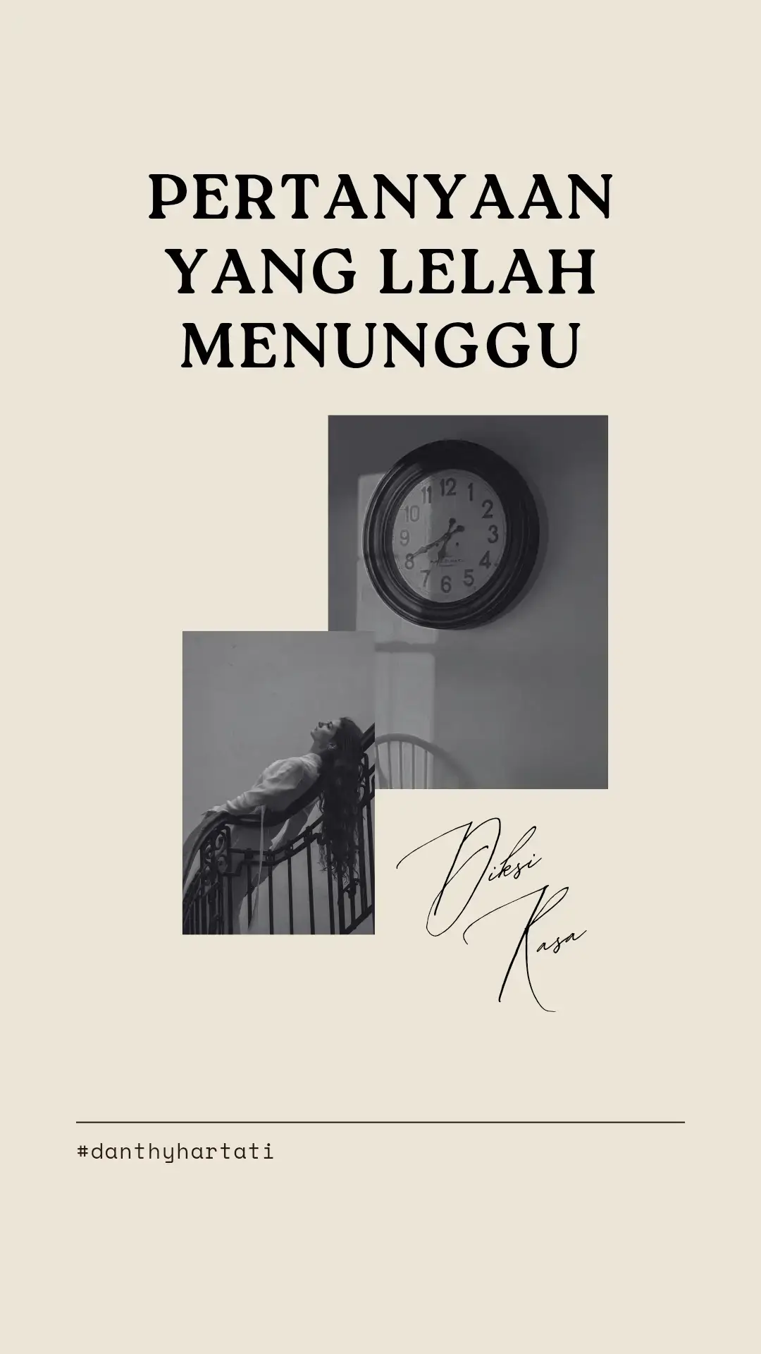 Pertanyaan-pertanyaan itu duduk di kursi hidupku, tak kunjung dijemput jawaban. Aku pun tetap duduk, pura-pura percaya kereta akan tiba. #katabijak #diksirasa #puisi #poem #poetry 
